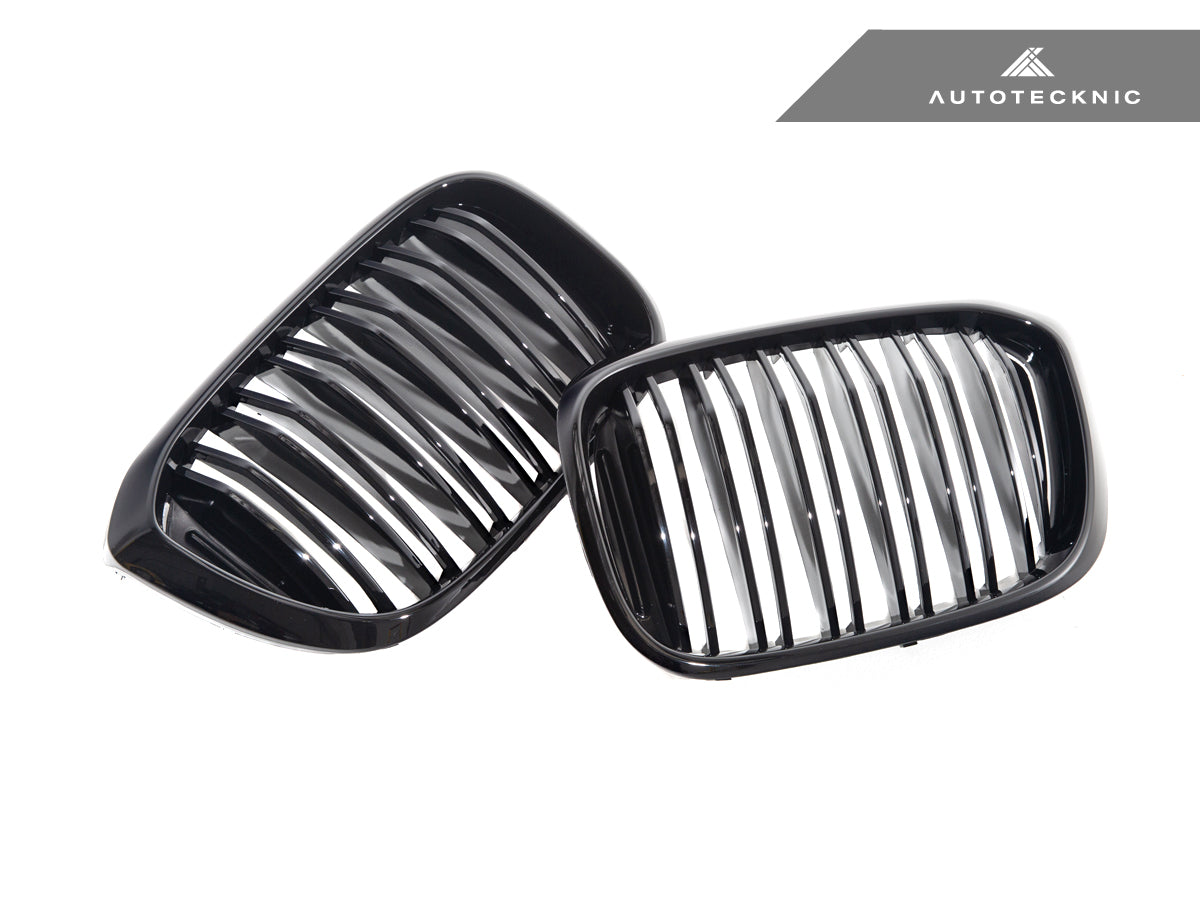 AutoTecknic Dual-Slats Gloss Black Front Grille Set - BMW G01 X3 | G02 X4 Pre-LCI