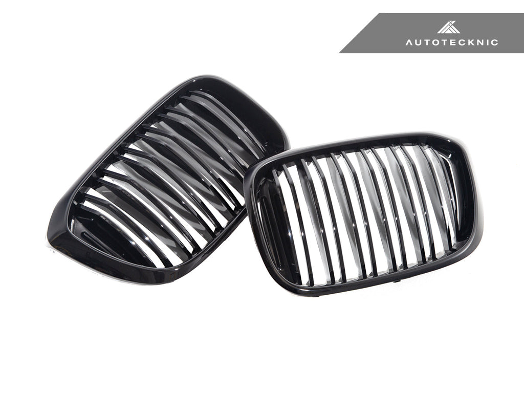 AutoTecknic Dual-Slats Gloss Black Front Grille Set - BMW G01 X3 | G02 X4 Pre-LCI