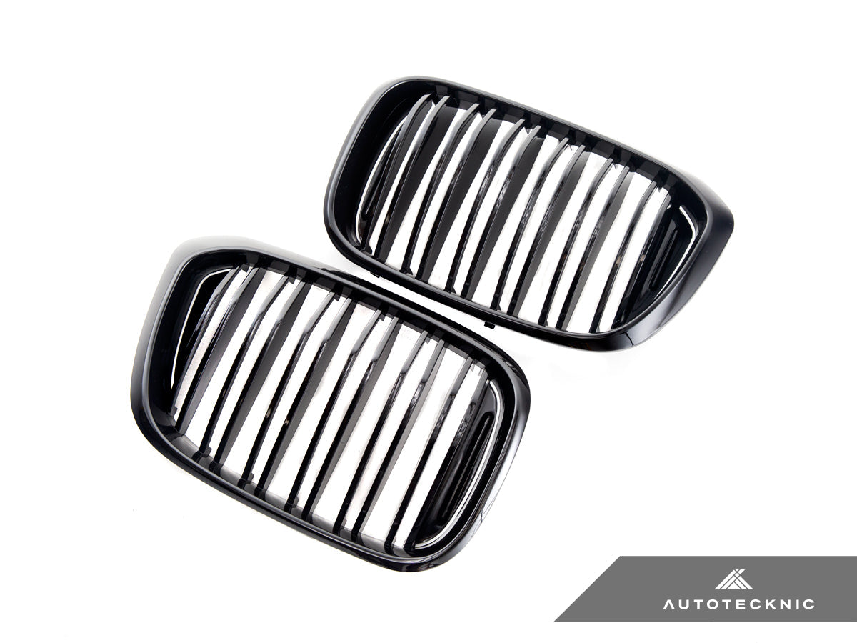 AutoTecknic Dual-Slats Gloss Black Front Grille Set - BMW G01 X3 | G02 X4 Pre-LCI