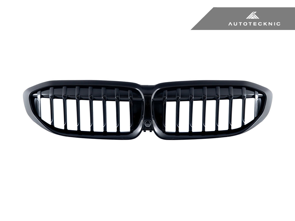 AutoTecknic Gloss Black Front Grille - BMW G20 3-Series Pre-LCI
