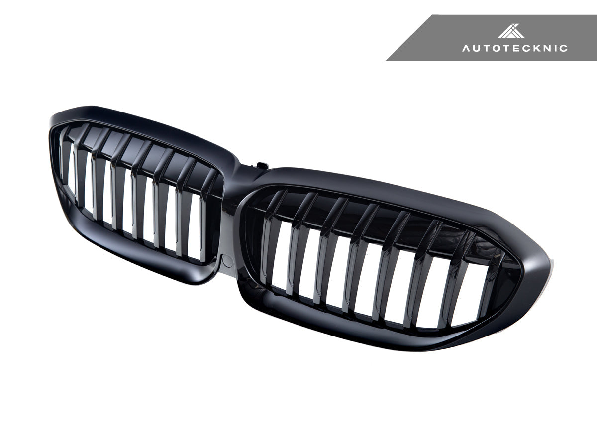 AutoTecknic Gloss Black Front Grille - BMW G20 3-Series Pre-LCI