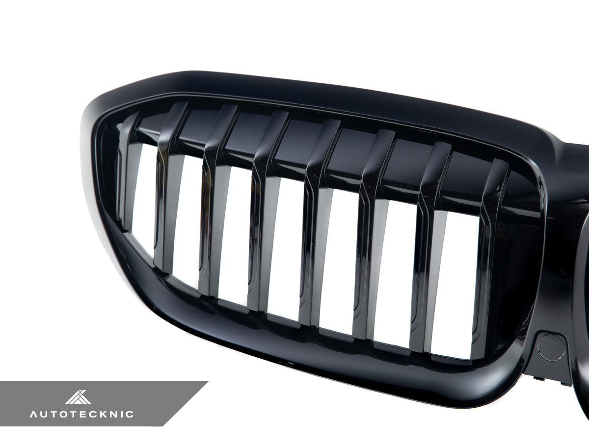AutoTecknic Gloss Black Front Grille - BMW G20 3-Series Pre-LCI
