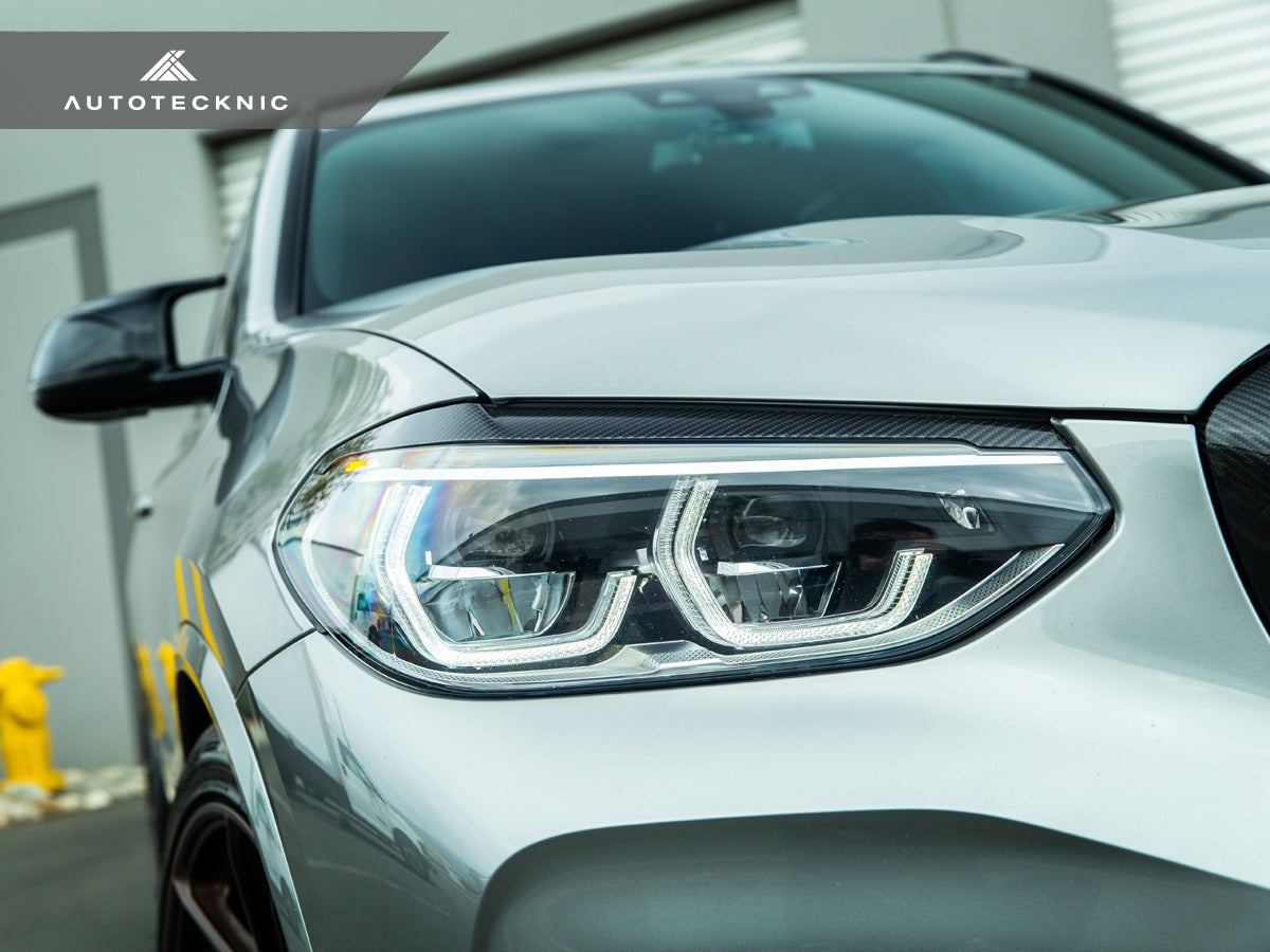 AutoTecknic Carbon Fiber Headlight Trim Set - BMW G01 X3 / G02 X4