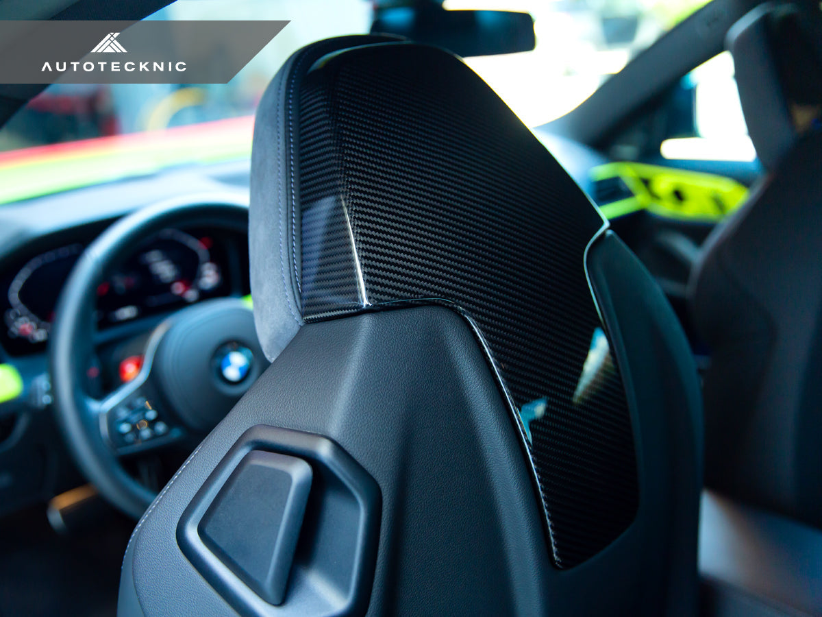 AutoTecknic Dry Carbon Seat Back Cover Set - BMW G80 M3 | G82 M4