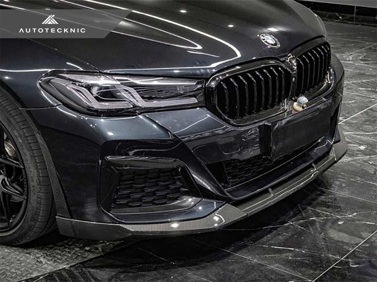 AutoTecknic Dry Carbon Competition Front Aero Lip - BMW G30 5-Series M-Sport LCI