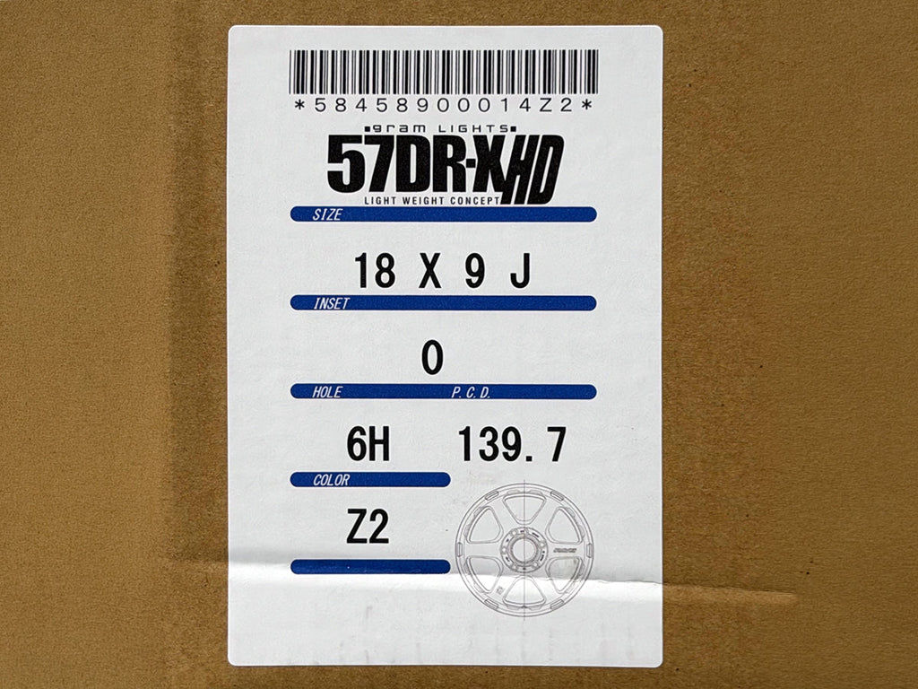 gram Lights 57DR-X HD 18x9 +0 6x139.7 Dark Bronze (Z2) - Heavy Duty (Set of 4)