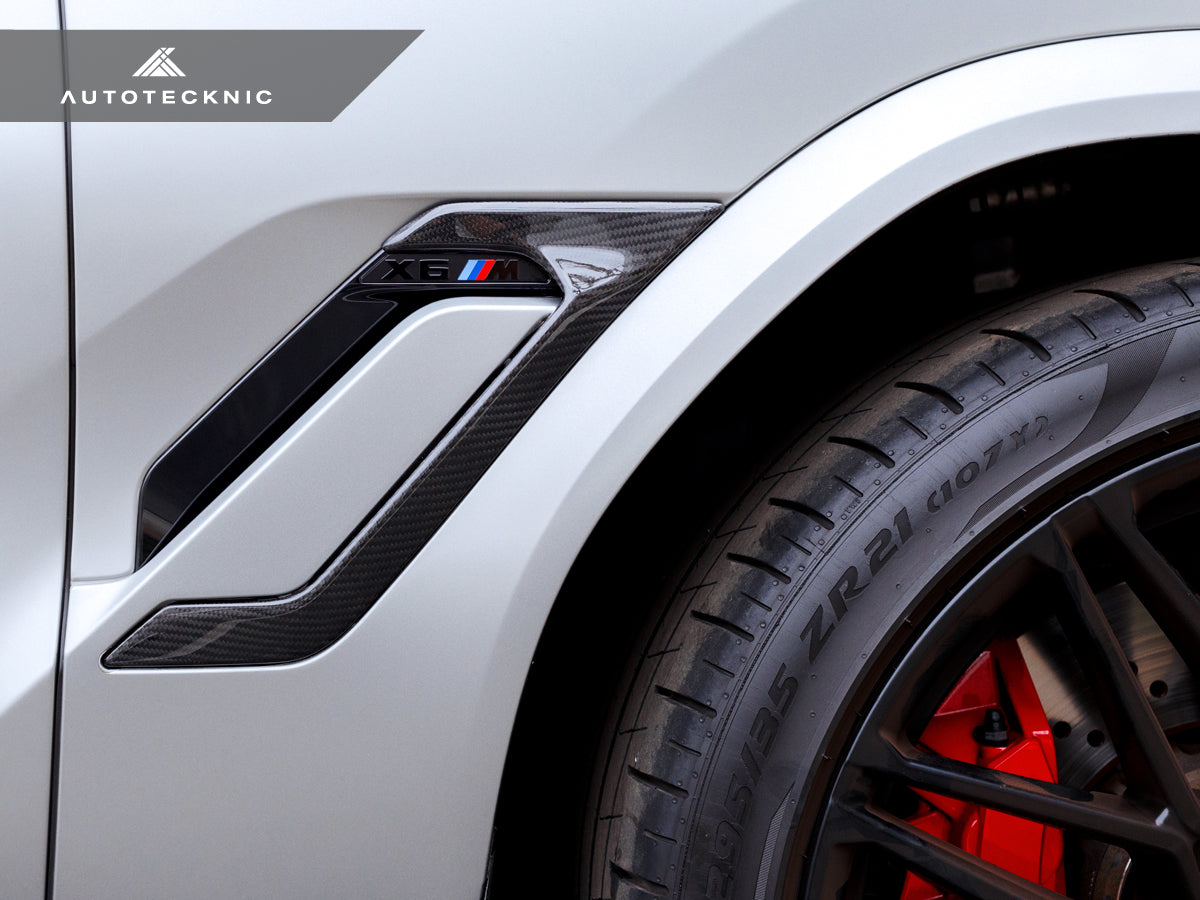 AutoTecknic Dry Carbon Fiber Side Vent Set - BMW F96 X6M