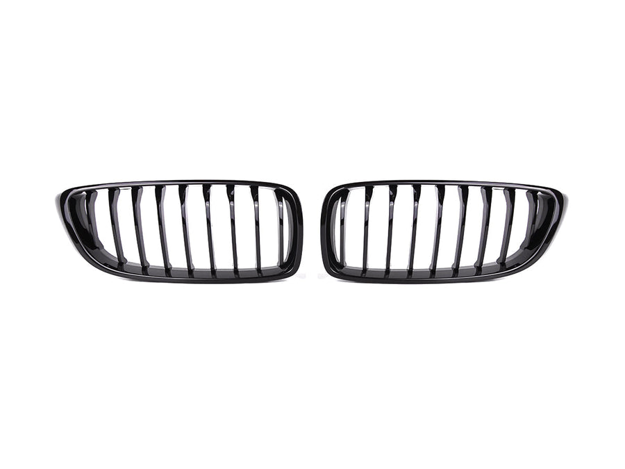 AutoTecknic Gloss Black Front Grille Set - BMW F32/ F36 4-Series
