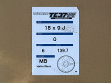 Load image into Gallery viewer, Volk Racing TE37 Large PCD Progressive Model II 18x9 +0 6x139.7 Matte Black (Set of 4)
