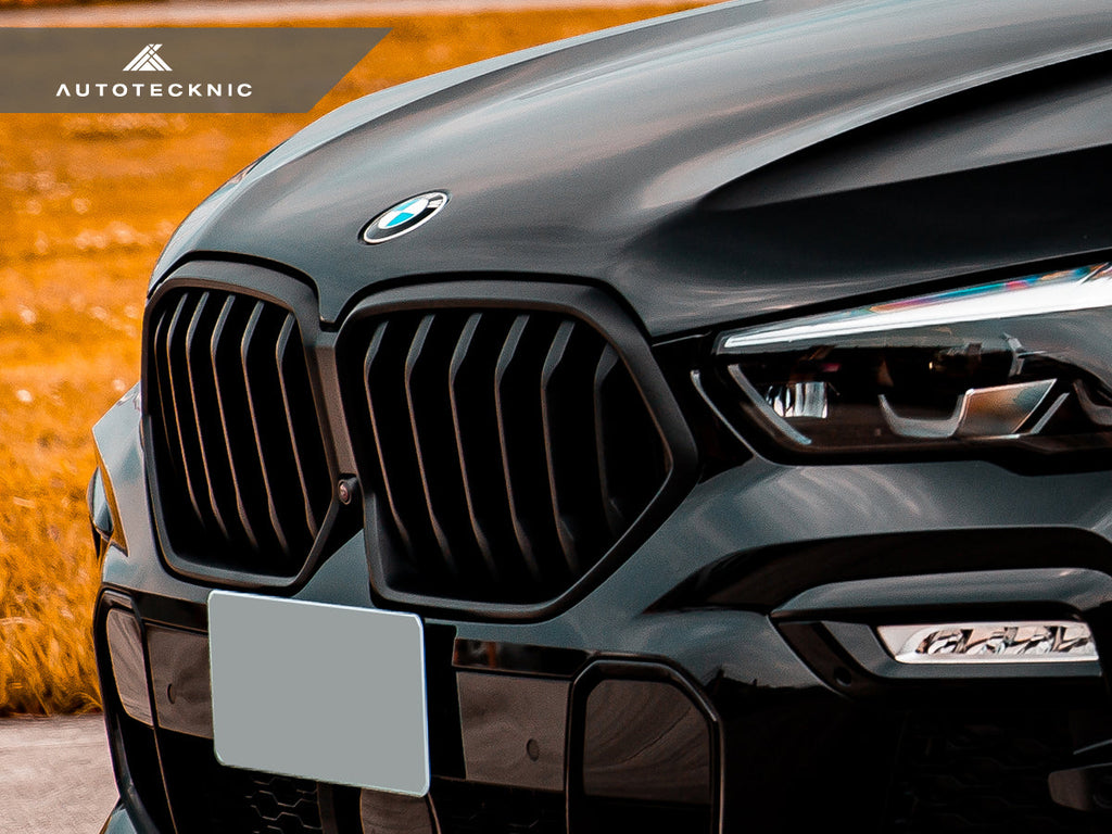 AutoTecknic Gloss Black Front Grille - BMW G06 X6 Pre-LCI