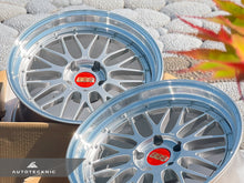 Load image into Gallery viewer, BBS LM 19x10 +25 / 19x11 +37 5x120 Diamond Silver - Aggressive Staggered (Set of 4)
