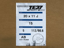 Load image into Gallery viewer, Volk Racing TE37 Saga S-Plus A.S.T. 20x10 +15 / 20x11 +15 5x112 A.S.T. Brushed - G80 M3 / G82 M4 / G87 M2 (Set of 4)