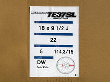 Load image into Gallery viewer, Volk Racing TE37 Saga SL 18x9.5 5x114.3 +22 Dash White (Set of 4)