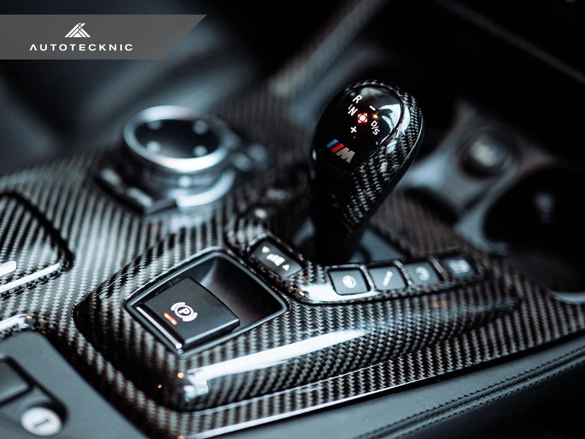 AutoTecknic Dry Carbon Fiber Shift Console Trim - BMW F10 M5 M-DCT