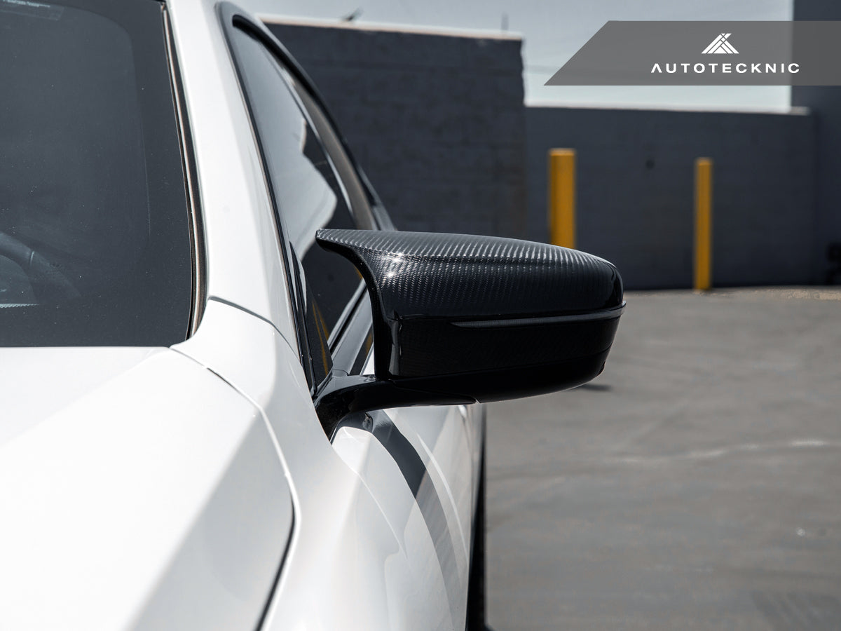 AutoTecknic Replacement Dry Carbon Mirror Covers - BMW F90 M5