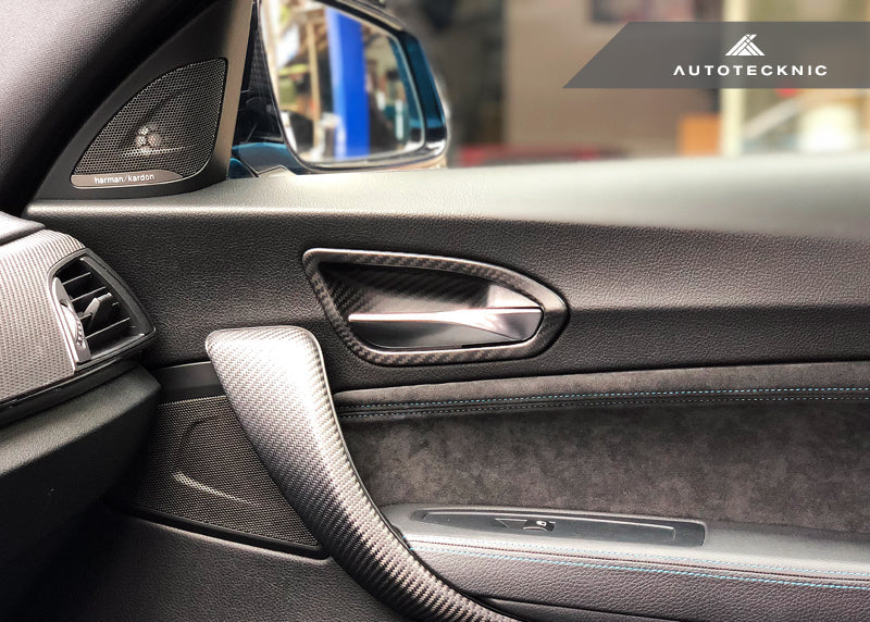 AutoTecknic Dry Carbon Interior Door Handle Trim Set - BMW F87 M2 | F22 2-Series | F20 1-Series