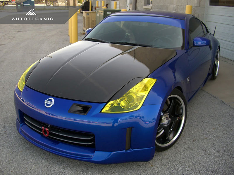 AutoTecknic Pre-preg Carbon Fiber Headlight Trim Set - Nissan 350Z