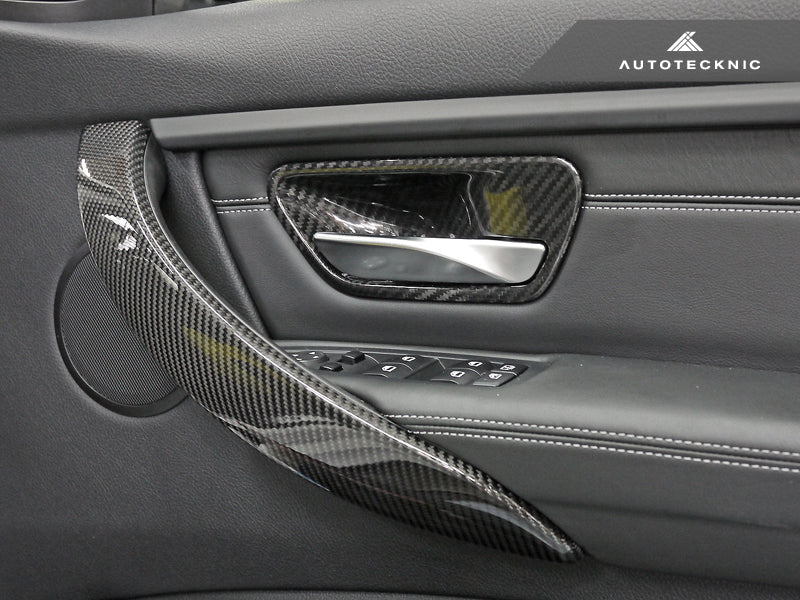 AutoTecknic Carbon Door Grip Handle Trim Set - BMW F30 3-Series | F32 4-Series
