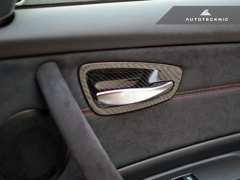 AutoTecknic Dry Carbon Interior Door Handle Trim Set - BMW E82 1M | 1-Series