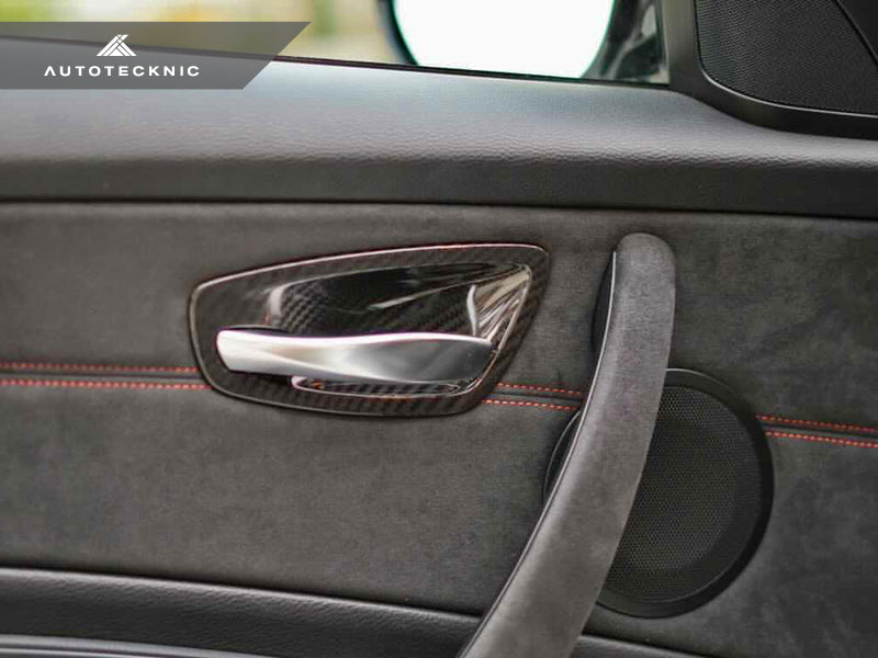 AutoTecknic Dry Carbon Interior Door Handle Trim Set - BMW E82 1M | 1-Series