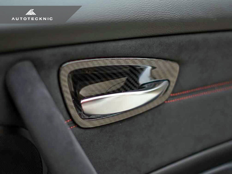 AutoTecknic Dry Carbon Interior Door Handle Trim Set - BMW E82 1M | 1-Series