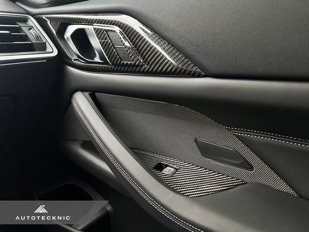 AutoTecknic Dry Carbon Interior Door Handle Trim Set - BMW G22 4-Series