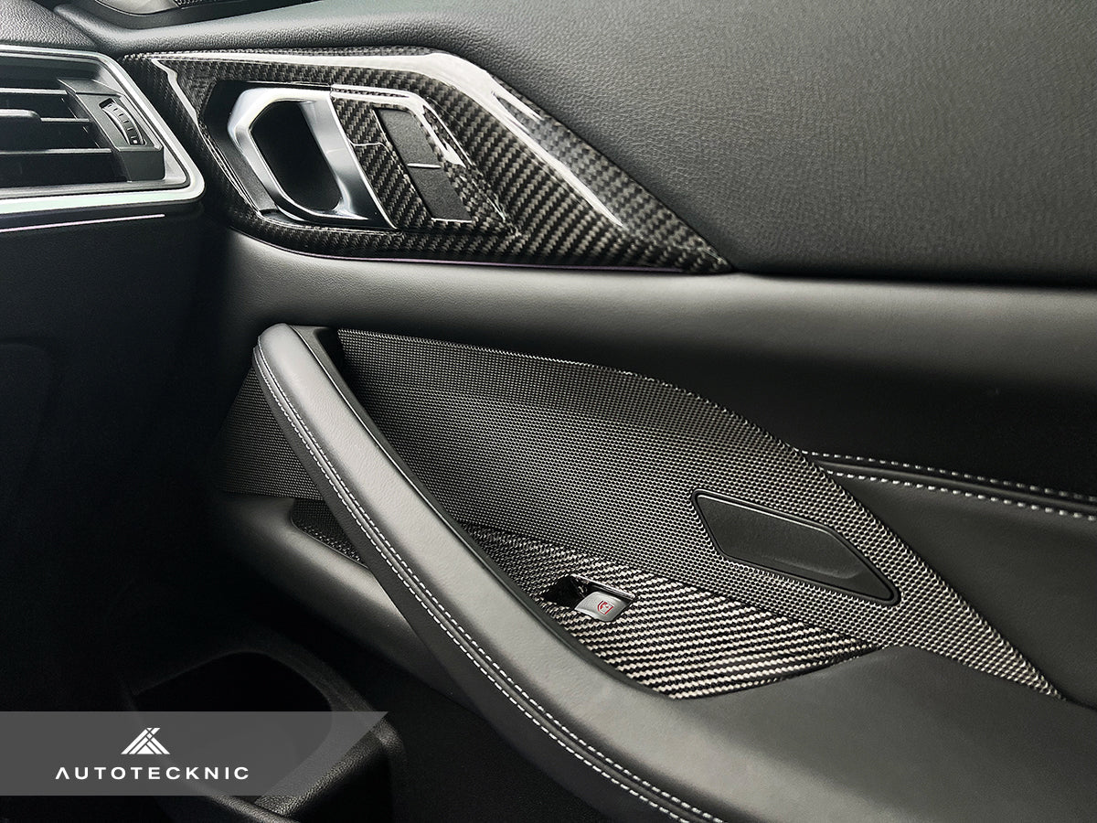 AutoTecknic Dry Carbon Window Switch Panel Trim Set - BMW G82 M4