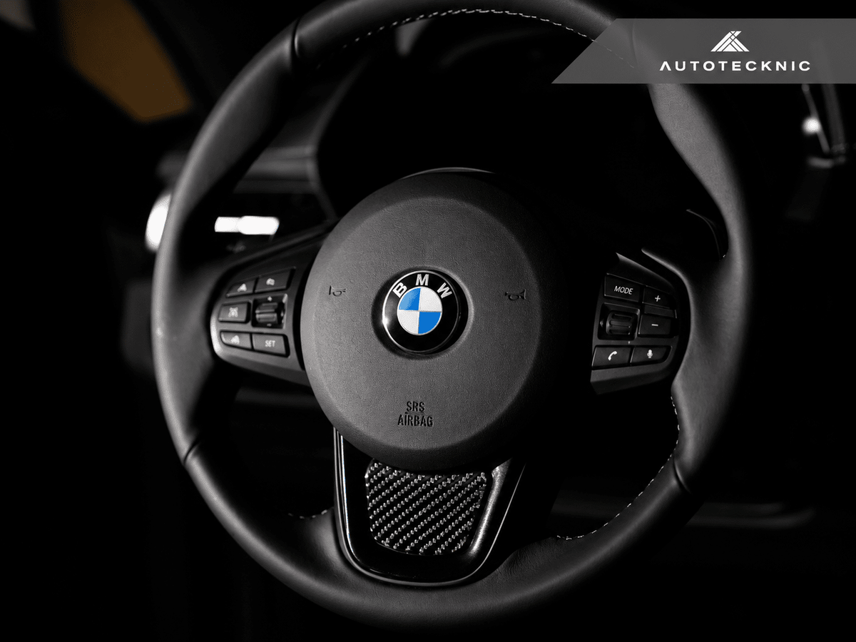 AutoTecknic Carbon Fiber Steering Wheel Trim Overlay - A90 Supra 2020-Up
