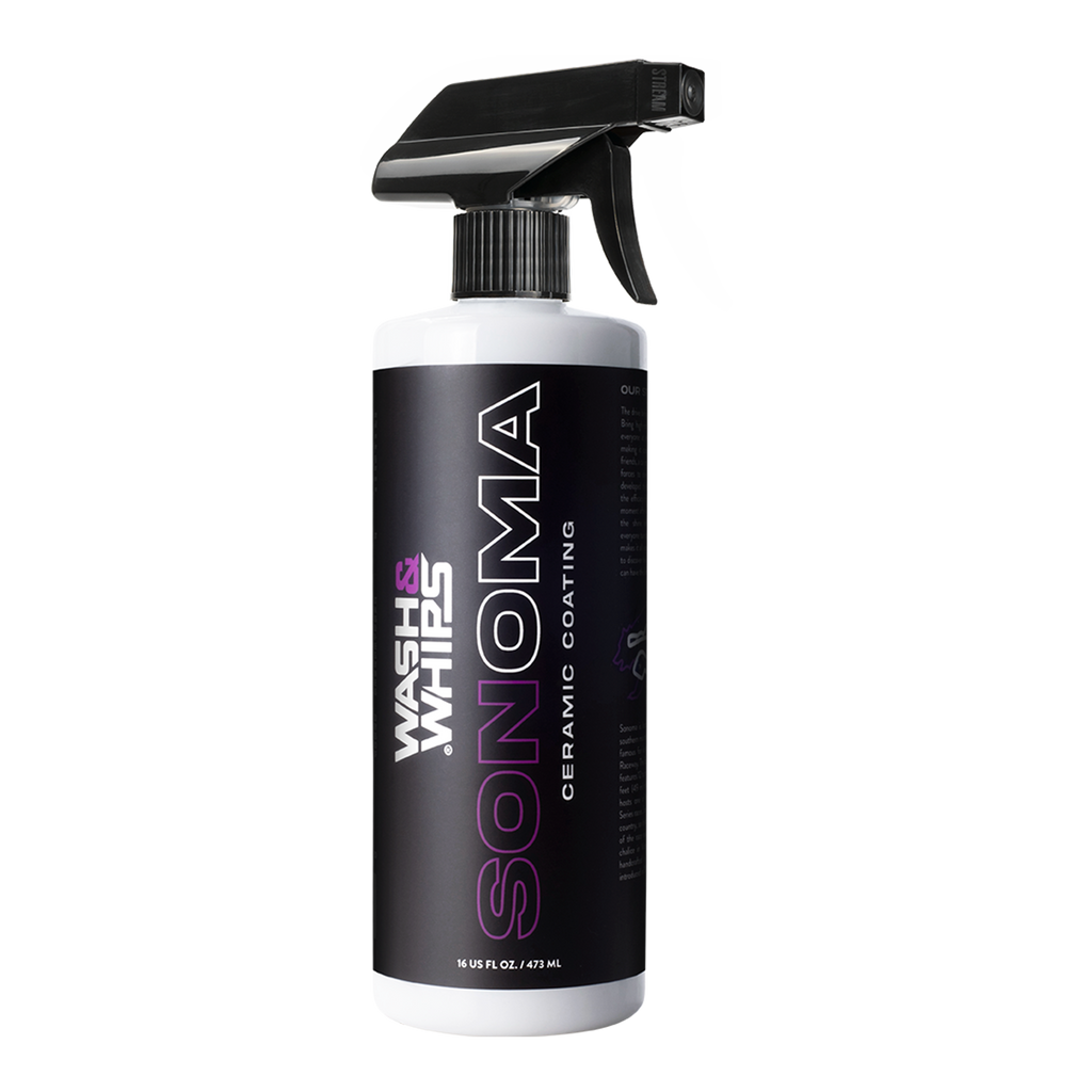 WASH&WHIPS MotoPro Motorcycle Detailing Kit - Bug Remover, Leather Care, Ceramic Spray