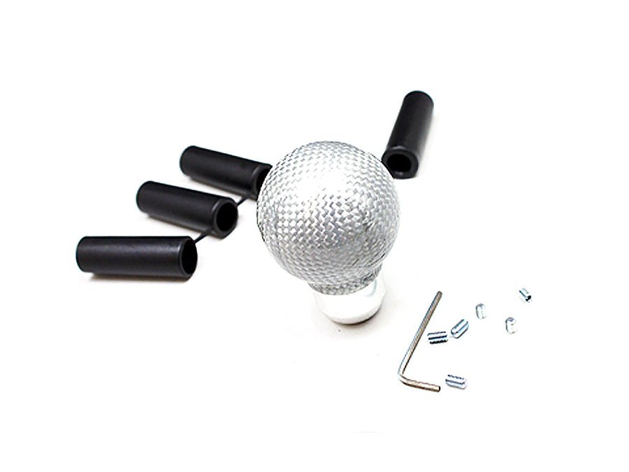 AutoTecknic Sphere Silver Fiber Shift Knob - Universal