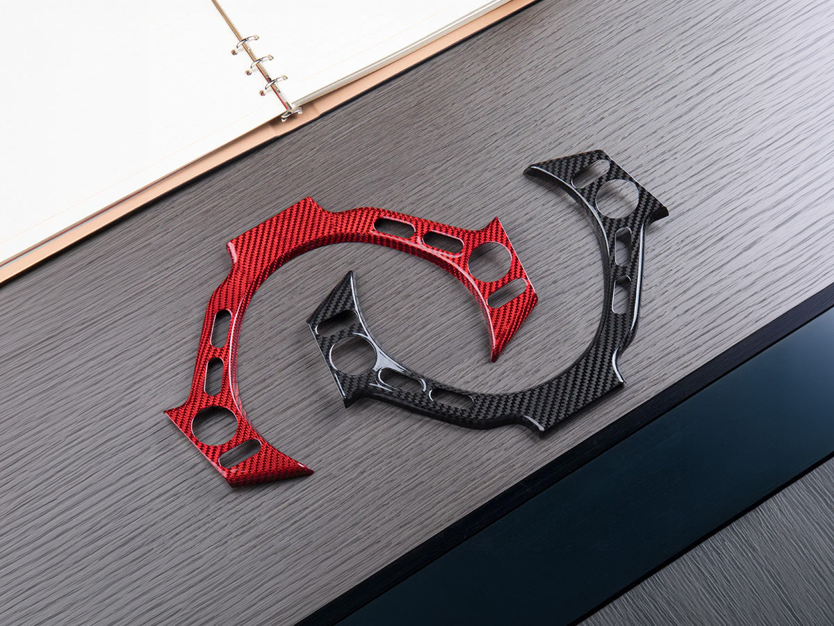 AutoTecknic Dry Carbon Fiber Steering Wheel Trim - Nissan R35 GTR