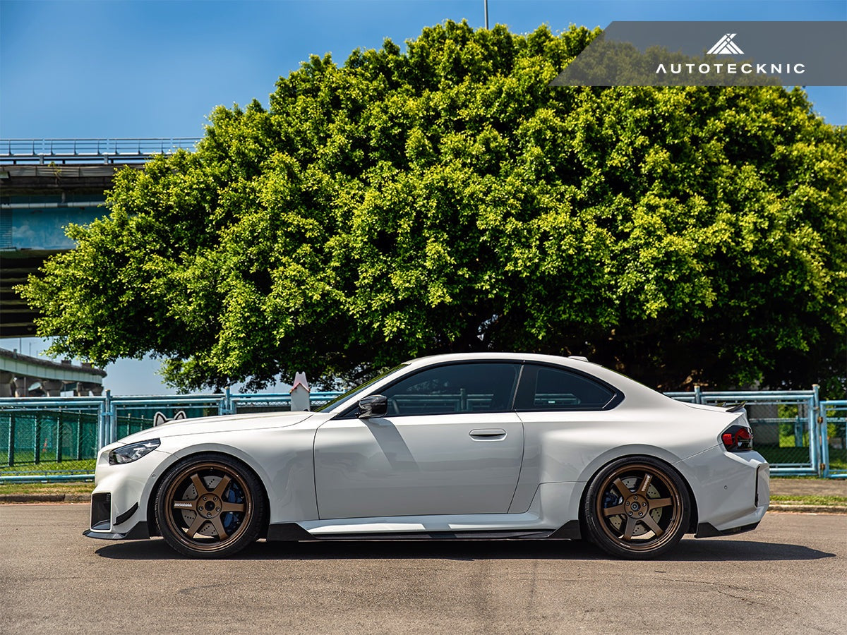 AutoTecknic Dry Carbon Side Skirt Extension Set V2 - BMW G87 M2