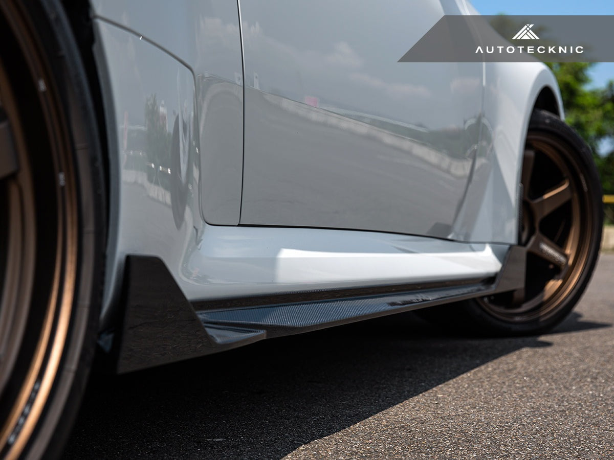 AutoTecknic Dry Carbon Side Skirt Extension Set V2 - BMW G87 M2