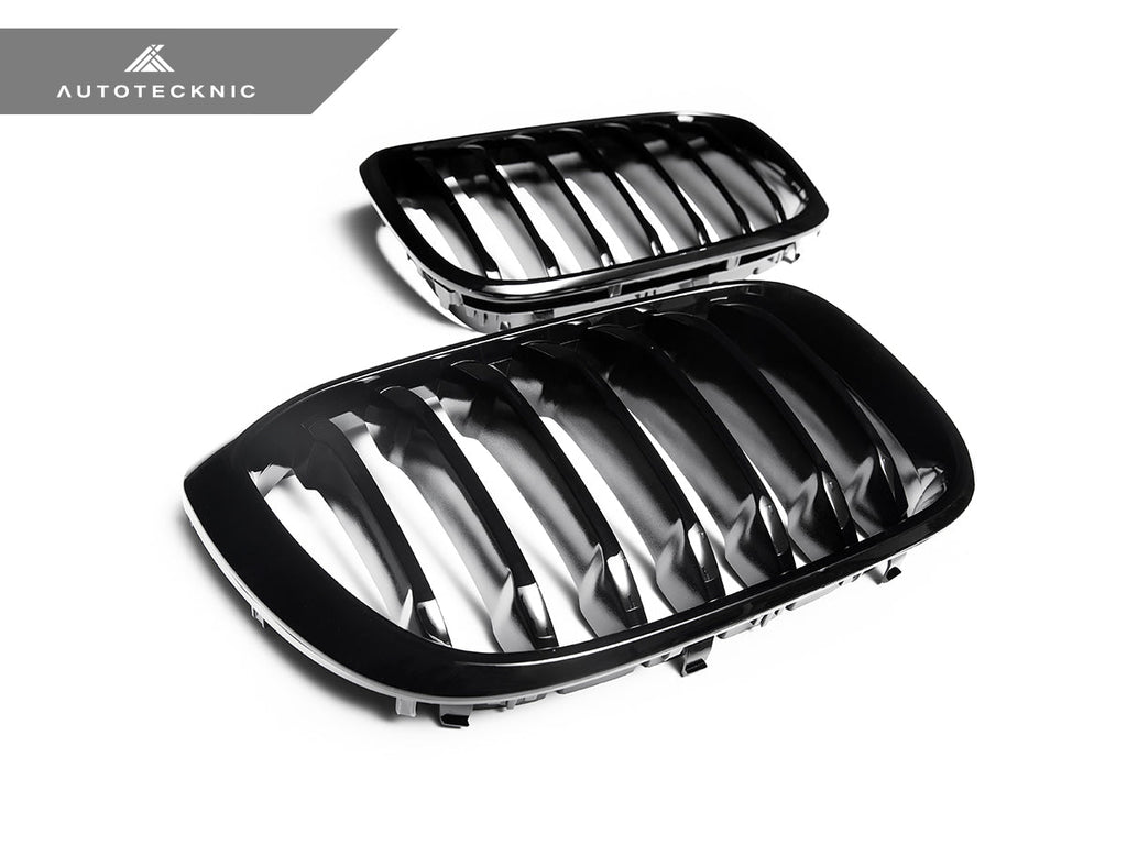 AutoTecknic Gloss Black Front Grille Set - BMW G01 X3 | G02 X4 Pre-LCI