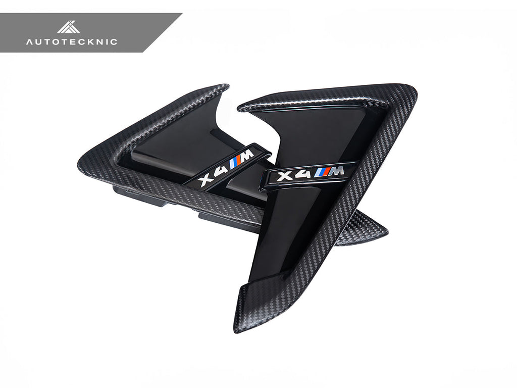 AutoTecknic Dry Carbon Gloss Black Fender Trim Set - BMW F97 X3M | F98 X4M