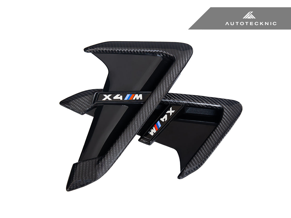 AutoTecknic Dry Carbon Gloss Black Fender Trim Set - BMW F97 X3M | F98 X4M