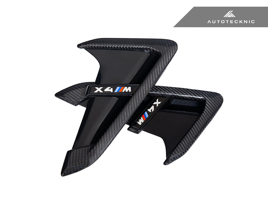 AutoTecknic Dry Carbon Gloss Black Fender Trim Set - BMW F97 X3M | F98 X4M