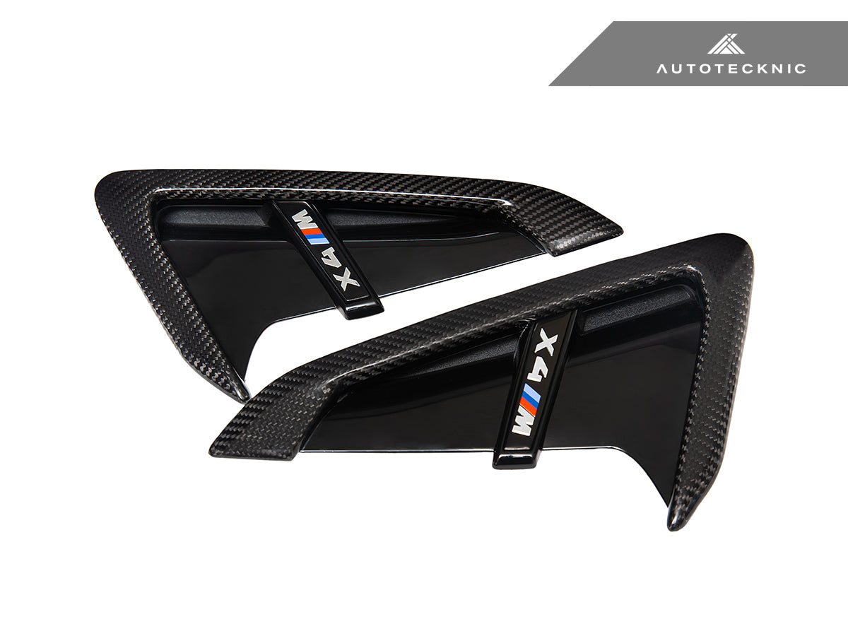 AutoTecknic Dry Carbon Gloss Black Fender Trim Set - BMW F97 X3M | F98 X4M