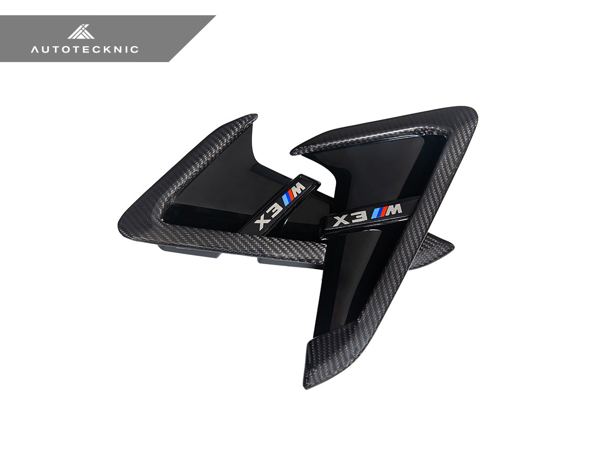 AutoTecknic Dry Carbon Gloss Black Fender Trim Set - BMW F97 X3M | F98 X4M