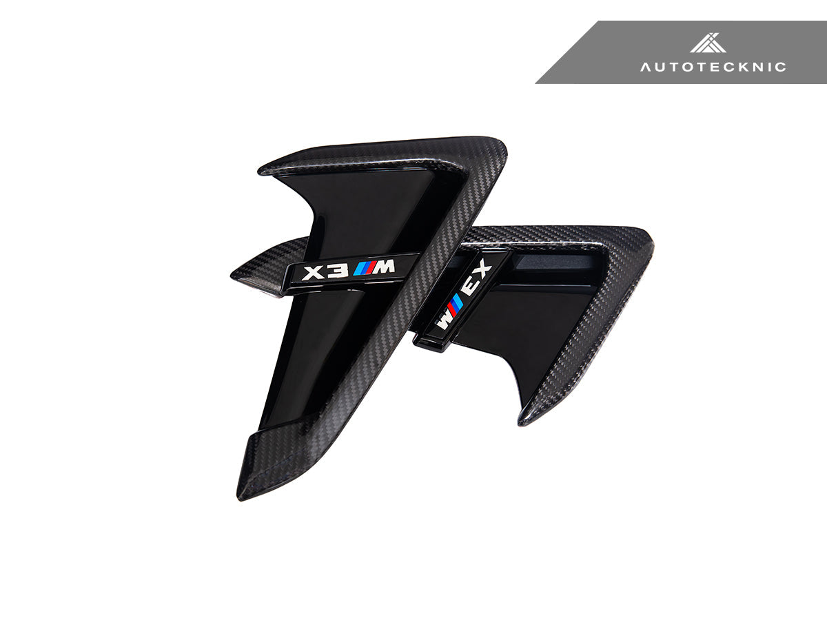 AutoTecknic Dry Carbon Gloss Black Fender Trim Set - BMW F97 X3M | F98 X4M