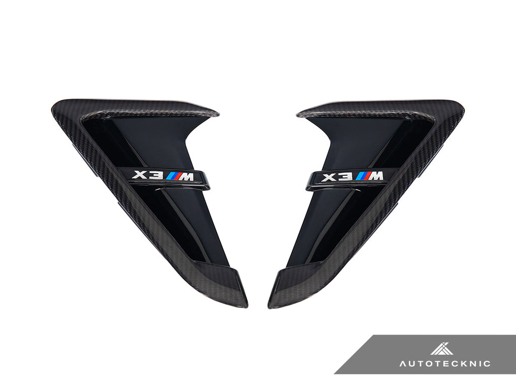AutoTecknic Dry Carbon Gloss Black Fender Trim Set - BMW F97 X3M | F98 X4M