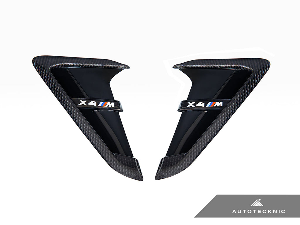AutoTecknic Dry Carbon Gloss Black Fender Trim Set - BMW F97 X3M | F98 X4M