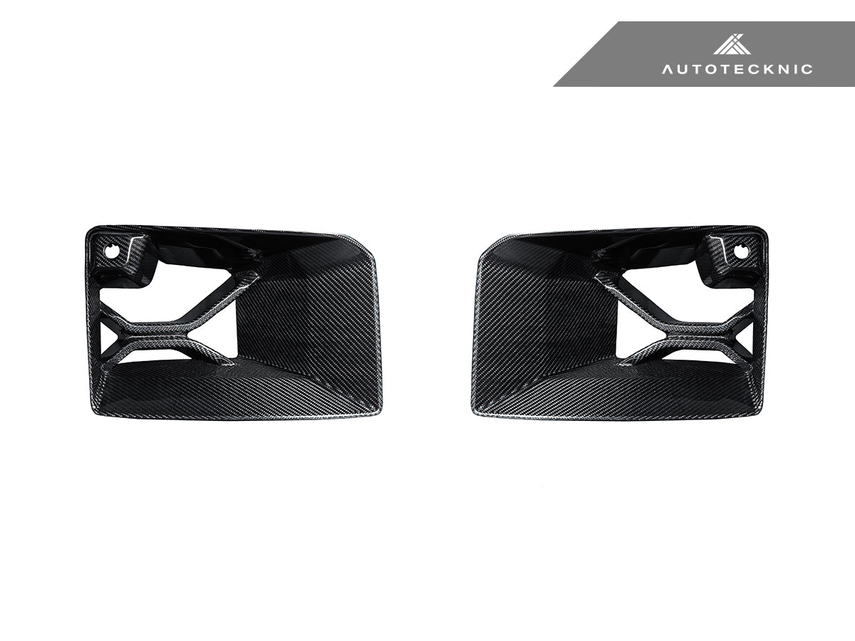 AutoTecknic Dry Carbon Podium Front Bumper Lower Vent Set - BMW G87 M2