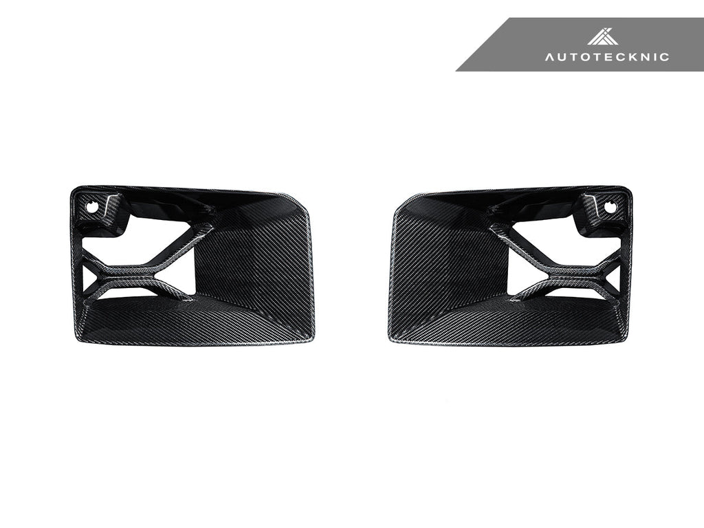 AutoTecknic Dry Carbon Podium Front Bumper Lower Vent Set - BMW G87 M2