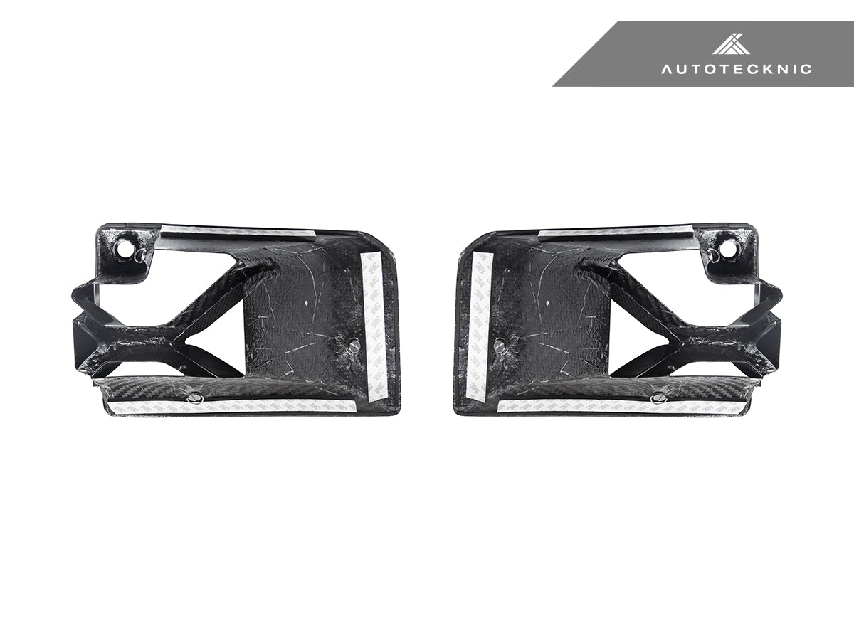 AutoTecknic Dry Carbon Podium Front Bumper Lower Vent Set - BMW G87 M2