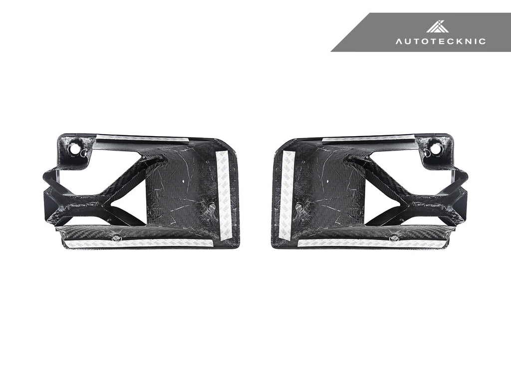 AutoTecknic Dry Carbon Podium Front Bumper Lower Vent Set - BMW G87 M2