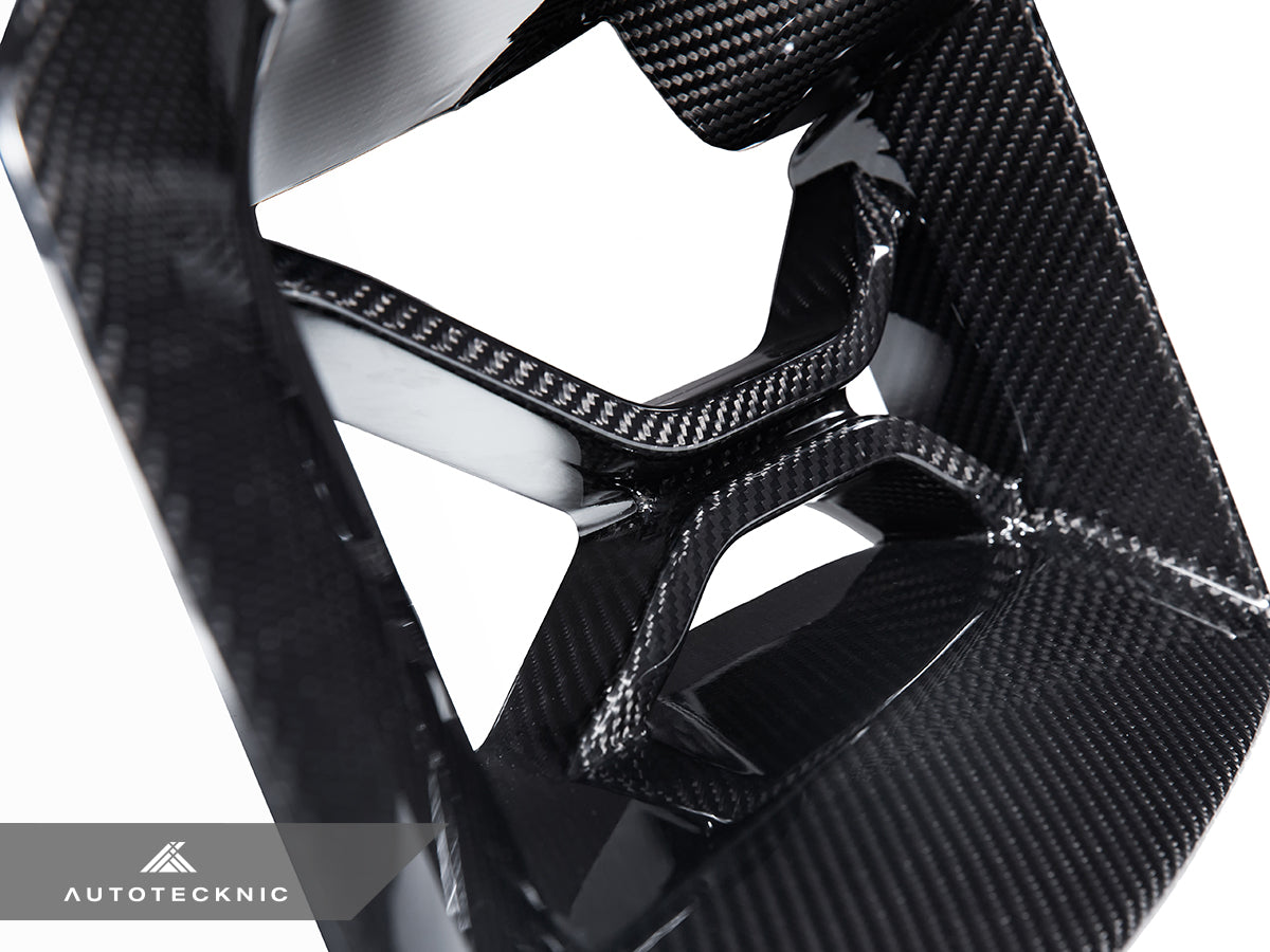 AutoTecknic Dry Carbon Podium Front Bumper Lower Vent Set - BMW G87 M2