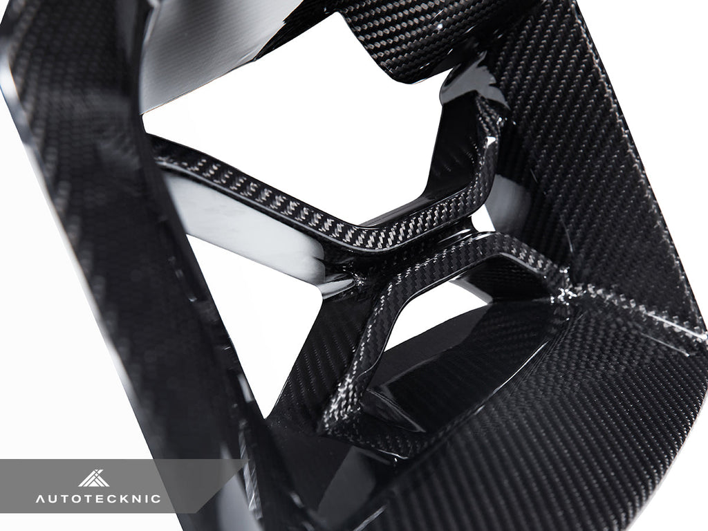 AutoTecknic Dry Carbon Podium Front Bumper Lower Vent Set - BMW G87 M2