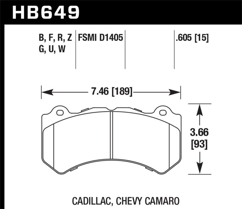 Hawk Performance Ceramic Street Brake Pads - HB649Z.605