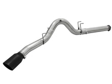 Load image into Gallery viewer, aFe MACHForce XP Exhaust 5in DPF-Back Stainless Steel Exht 2015 Ford Turbo Diesel V8 6.7L Black Tip - 49-43064-B